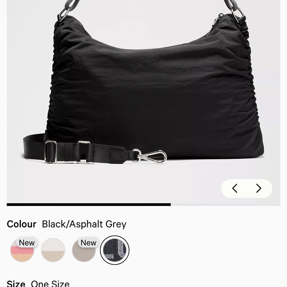 Convertible Ruched Crossbody Bag
Large 16L